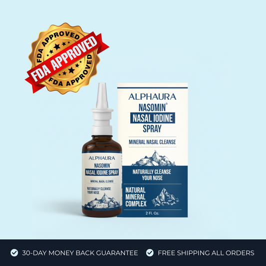 Nasomin Iodine Nasal Cleanse - Iodine + Fulvic Acid Mineral Blend for Daily Nasal Defense