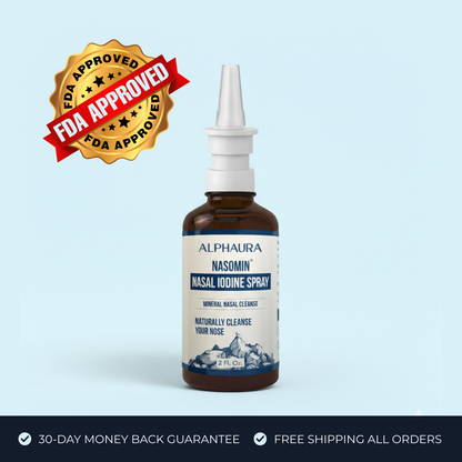 Nasomin Iodine Nasal Cleanse - Iodine + Fulvic Acid Mineral Blend for Daily Nasal Defense